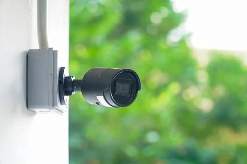 CCTV security camera install inside building for safety monitoring and vide.. Stock Photos