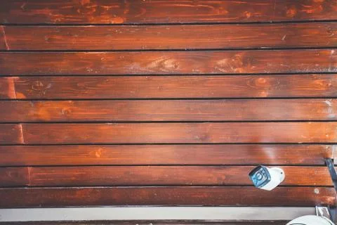 CCTV security camera installed on ceiling building Stock Photos