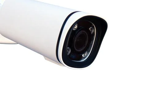 CCTV Security camera isolated white background. Stock Illustration