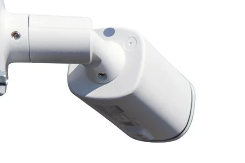 CCTV Security camera isolated white background. Illustrazione stock