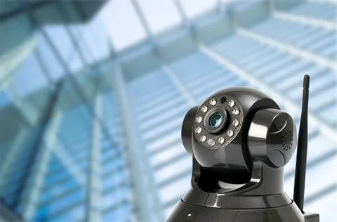 CCTV security camera in locations Stock Photos
