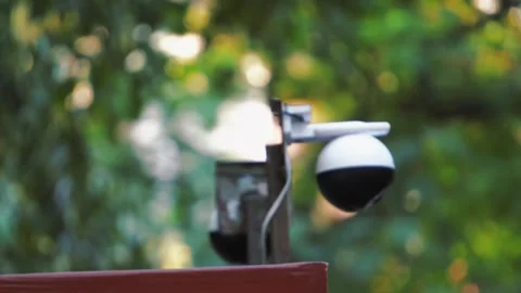 CCTV Security Camera Mounted on Vehicle for Mobile Surveillance and Road Sa.. Stock Footage 346729835