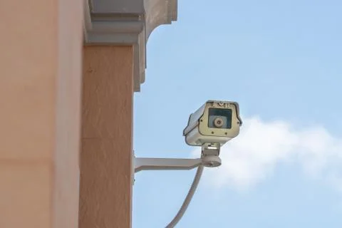 Cctv security camera or home surveillance cameras video protection safety sys Foto stock