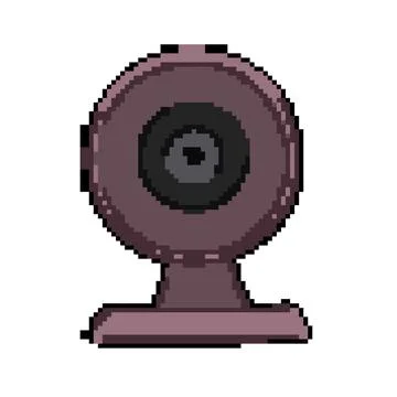 Cctv security camera pixel art vector illustration Stock Illustration