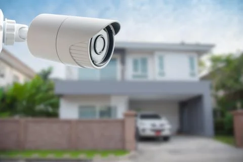 CCTV Security Camera, Protect your home from thieves Stock Photos