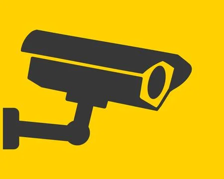 CCTV security camera  sign icon set. Security cameras in use symbol collection. Stock Illustration