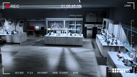 CCTV Security Camera Surveillance Footage Of A Research Lab Stock Footage 328406376
