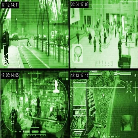 CCTV - Security Camera - Surveillance - Time lapse - green Video stock 69512135