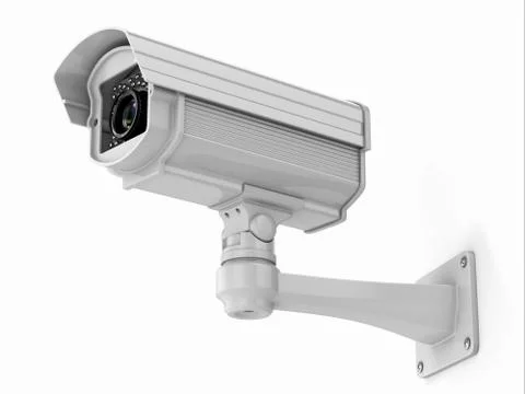 Cctv security camera on white background. 3d Stock-Illustration
