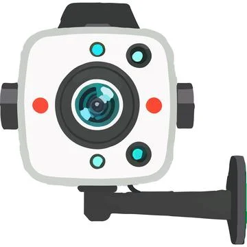 CCTV Security crime evidence cloud-based monitoring Monitoring System Stock-Illustration