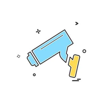 CCTV Security icon design vector Illustrazione stock