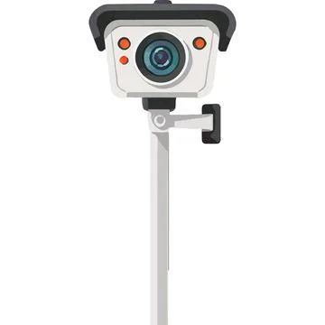 CCTV Security observation Camera visual intelligence System Illustrazione stock