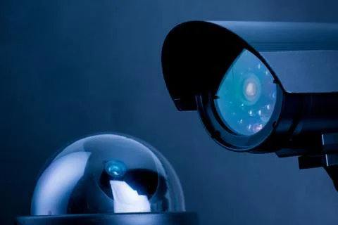 CCTV security online camera Stock Photos
