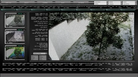 CCTV Security Screen Left Stock Footage 94688881