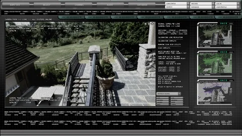 CCTV Security Screen Right 스톡 동영상 94688865
