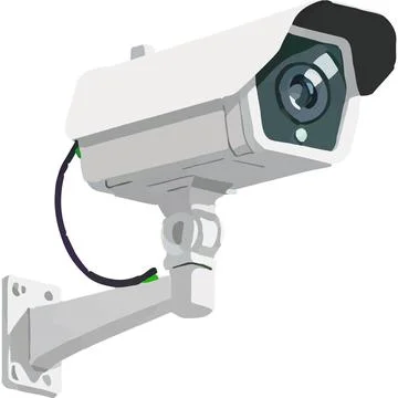 CCTV Security smart surveillance Camera Monitoring crime evidence Stockillustratie