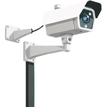 CCTV Security Surveillance Camera crime prevention system field detection Иллюстрация