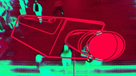 Cctv security technology metro transport nyc new york people Stock Footage 86198187