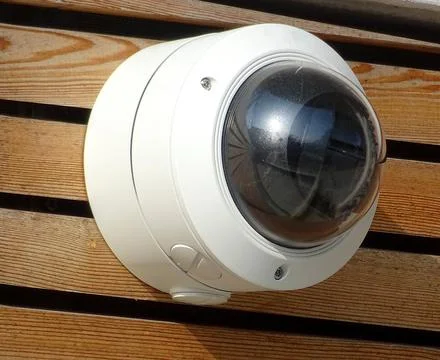 CCTV Setup Above Shops Stock Photos