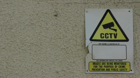 Cctv sign Video stock 862428