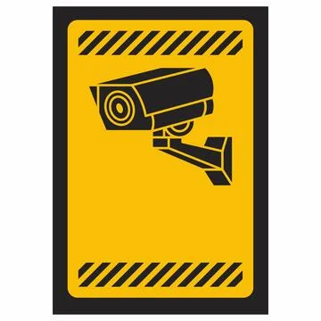 Cctv sign Stock Illustration