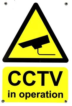 A CCTV Sign Stock Photos