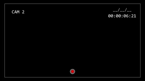 CCTV Surveillance Camera Recording Interface CAM 2 with Timecode and Date Vidéo 344789234