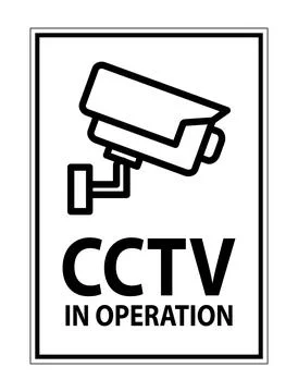 CCTV Surveillance System Sign for Security and Monitoring Purposes イラスト素材