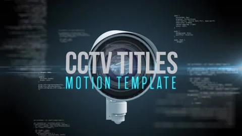 CCTV Titles After Effects stock