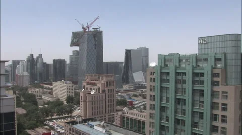 CCTV tower, construction, modern China Stock-Footage 56655503