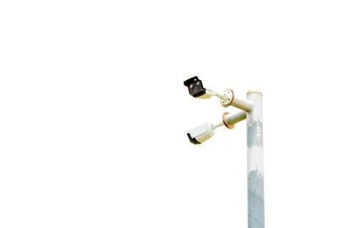 CCTV tower In the white background Stock Photos