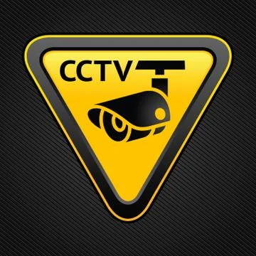CCTV triangle sign Stock Illustration