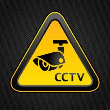 CCTV triangle symbol Illustrazione stock