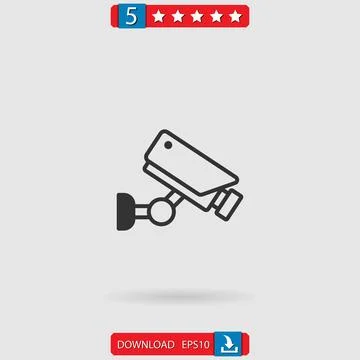 Cctv vector icon Stock Illustration