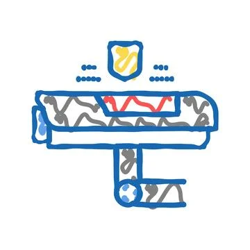 Cctv video camera color icon vector isolated illustration Illustrazione stock