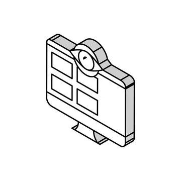 Cctv video camera isometric icon vector illustration Stock Illustration