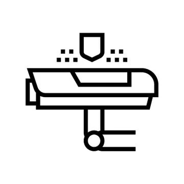 Cctv video camera line icon vector illustration Stock Illustration