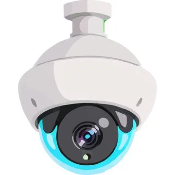 CCTV visual detection Surveillance Camera video analytics System Stock Illustration