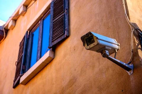 Cctv on wall Stock Photos