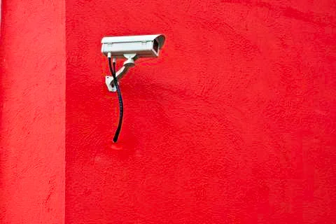 Cctv on the wall. Stock Photos