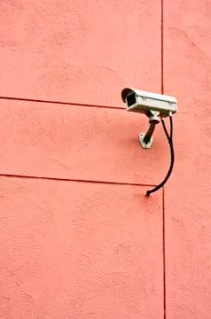 CCTV on the wall. Stock Photos