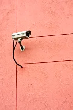 CCTV on the wall. Stock Photos