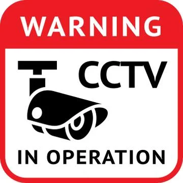 CCTV warning symbol Illustrazione stock