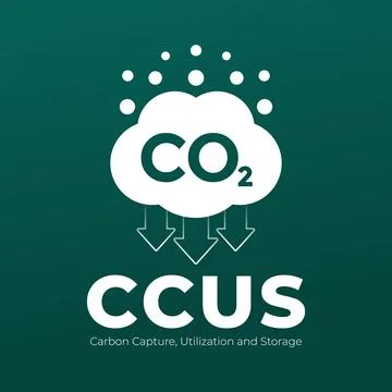 CCUS, Carbon Capture, Utilization and Storage vector Stock Illustration