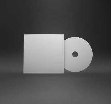 CD album mock up in a gradient backdrop. Stock Illustration