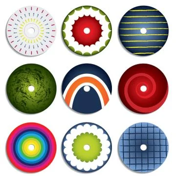 Cd &amp;amp; dvd label design  Stock Illustration