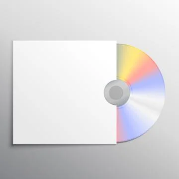 Cd and cover black mockup template design Stock Illustration