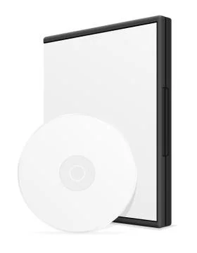 Cd and dvd bisk box case packing illustration Stock Illustration