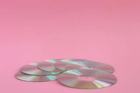 CD and DVD compact discs collection. CD and DVD background concept. Stock Photos