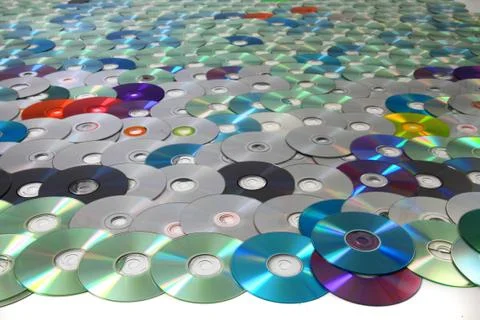 CD and DVD data background Foto stock